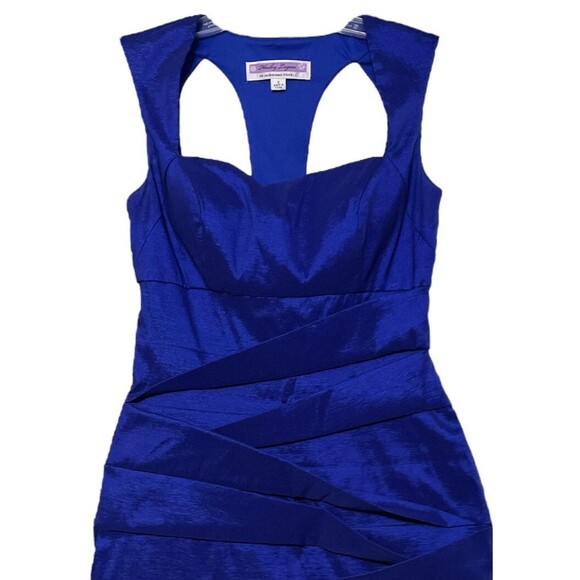 Hailey Logan Womens Blue Sleeveless Stretch Dress Size Small - Picture 3 of 7